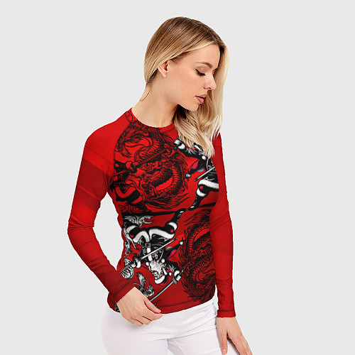 Женский рашгард Дед Мороз с копьем и драконом / 3D-принт – фото 3