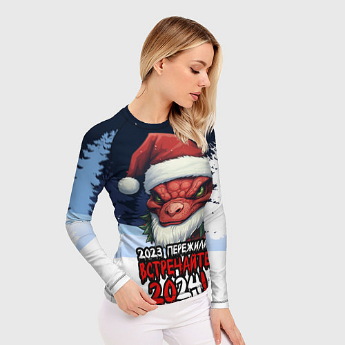 Женский рашгард Красный злой дракон 2024 / 3D-принт – фото 3