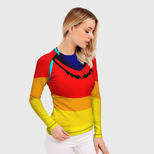 Женский рашгард Цветные фигуры / 3D-принт – фото 3