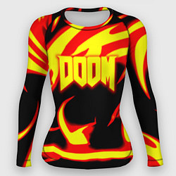 Рашгард женский Doom eternal fire storm, цвет: 3D-принт