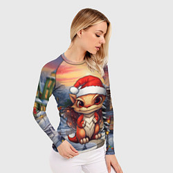 Рашгард женский Новый год 2024 символ года дракон, цвет: 3D-принт — фото 2