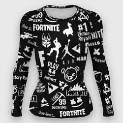 Женский рашгард Fortnite alllogo black