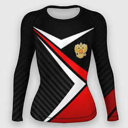 Женский рашгард Russia - black and red