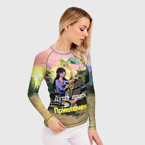Женский рашгард Девушка нашла клад / 3D-принт – фото 3