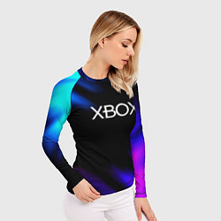 Рашгард женский Xbox neon games, цвет: 3D-принт — фото 2