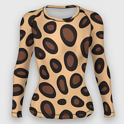 Рашгард женский Леопардовые пятнышки, цвет: 3D-принт