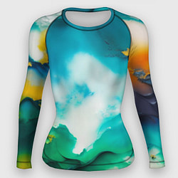 Рашгард женский Текстура окрашенной стены - нейросеть, цвет: 3D-принт