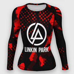Рашгард женский Linkin park краски текстуры, цвет: 3D-принт