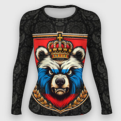 Рашгард женский Герб с медведем я русский, цвет: 3D-принт
