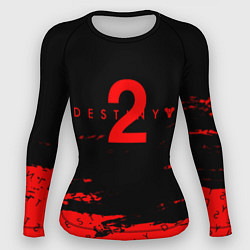 Рашгард женский Destiny 2 краски надписи, цвет: 3D-принт