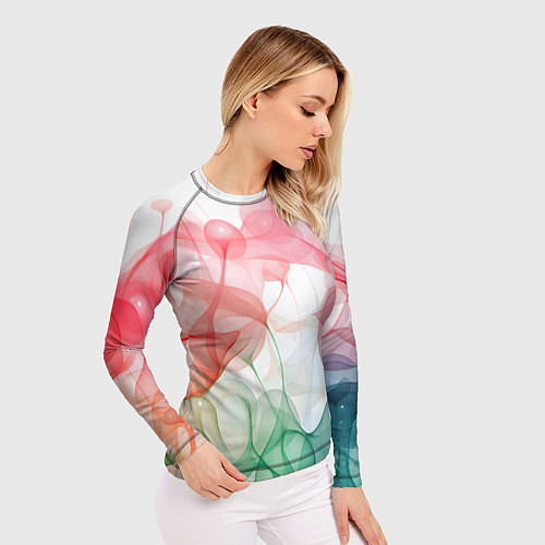 Женский рашгард Цветные пузыри / 3D-принт – фото 3