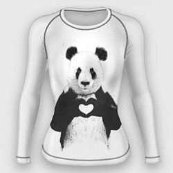 Рашгард женский Panda love, цвет: 3D-принт