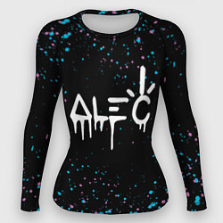 Рашгард женский Alec monopoly graffiti брызги, цвет: 3D-принт