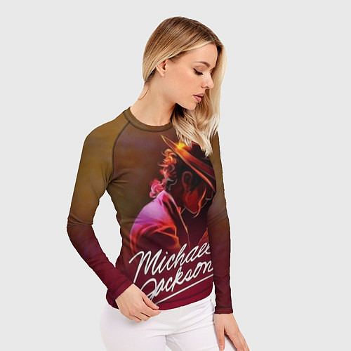 Женский рашгард Michael Jackson нарисованный кистью / 3D-принт – фото 3