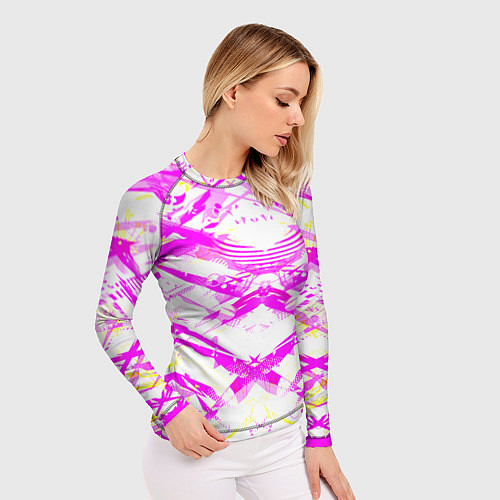 Женский рашгард Яркие узоры / 3D-принт – фото 3