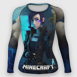 Рашгард женский Minecraft cyberpunk woman, цвет: 3D-принт