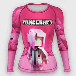 Рашгард женский Minecraft персонаж розовый фон, цвет: 3D-принт
