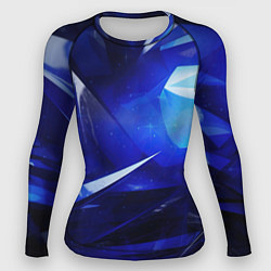Рашгард женский Black and blue abstract background sport style, цвет: 3D-принт