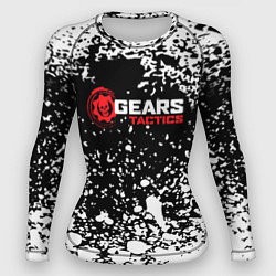 Рашгард женский Gears of War белые брызги, цвет: 3D-принт