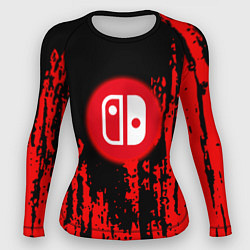 Рашгард женский Nintendo огенное лого краски, цвет: 3D-принт