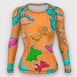 Рашгард женский Маленькие динозавры, цвет: 3D-принт