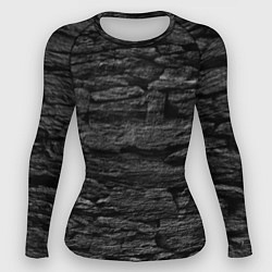 Рашгард женский Графитовый черный камень, цвет: 3D-принт