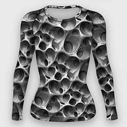 Рашгард женский Металл - текстура, цвет: 3D-принт