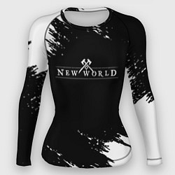 Рашгард женский New world штрихи красок, цвет: 3D-принт