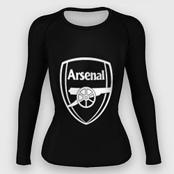 Рашгард женский Arsenal fc белое лого, цвет: 3D-принт