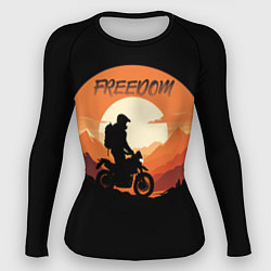 Рашгард женский Мотоцикл - это свобода, цвет: 3D-принт