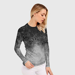 Рашгард женский Абстракция - серые чернила, цвет: 3D-принт — фото 2