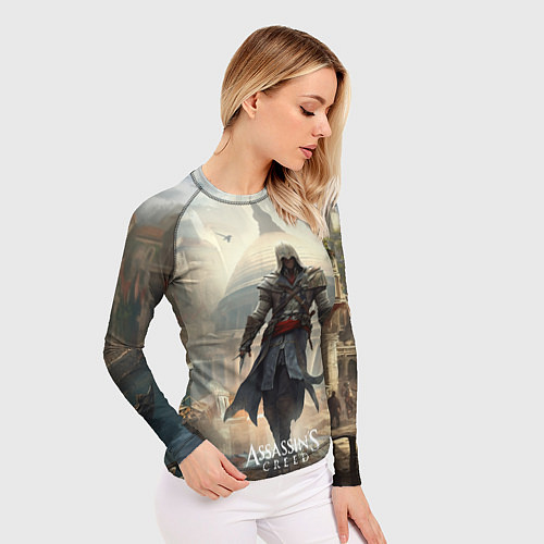 Женский рашгард Assassins creed большой город / 3D-принт – фото 3