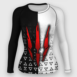 Рашгард женский Ведьмак - красные следы от когтей, цвет: 3D-принт