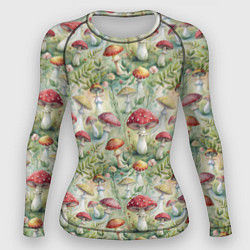 Женский рашгард Дикие грибы лесные мухоморы