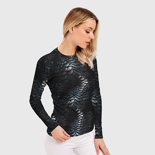 Женский рашгард Блестящая металлическая броня / 3D-принт – фото 3