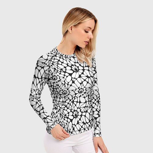 Женский рашгард Абстрактный узор из звезд / 3D-принт – фото 3