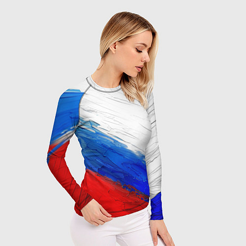 Женский рашгард Триколор красками / 3D-принт – фото 3