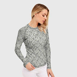 Рашгард женский Чёрно-оливковый пёстрый, цвет: 3D-принт — фото 2