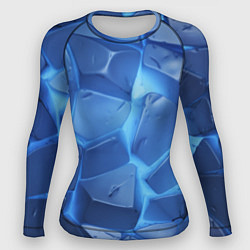Женский рашгард Синие ледяные плиты с разломом