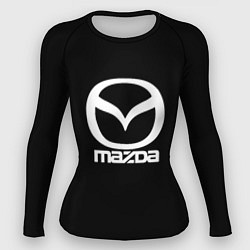 Рашгард женский Mazda logo white, цвет: 3D-принт
