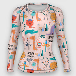 Рашгард женский Spring in jungle, цвет: 3D-принт