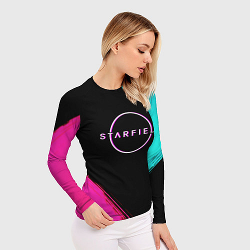 Женский рашгард Starfield neon / 3D-принт – фото 3