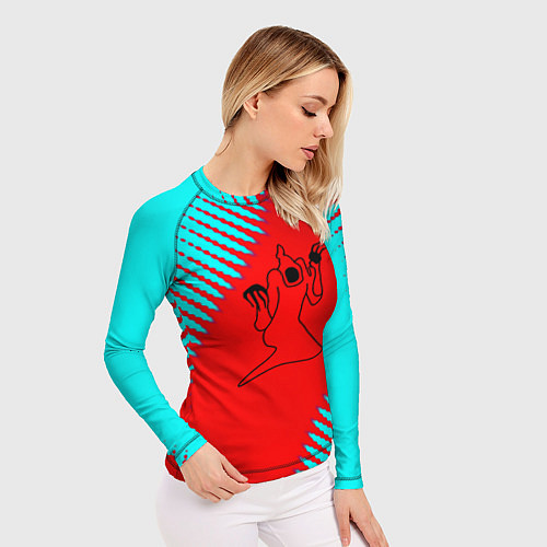 Женский рашгард Kizaru abstract rap / 3D-принт – фото 3