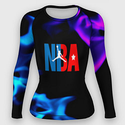 Рашгард женский NBA neon flame, цвет: 3D-принт