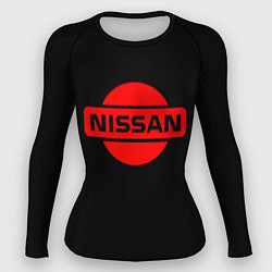 Рашгард женский Nissan red logo, цвет: 3D-принт