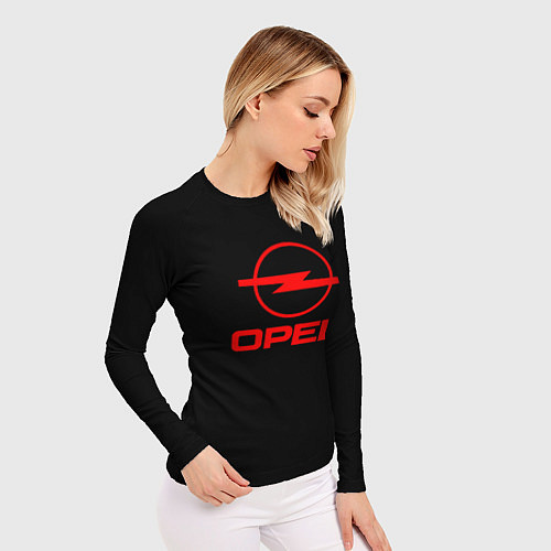 Женский рашгард Opel red logo auto / 3D-принт – фото 3