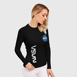 Рашгард женский NASA logo usa space, цвет: 3D-принт — фото 2