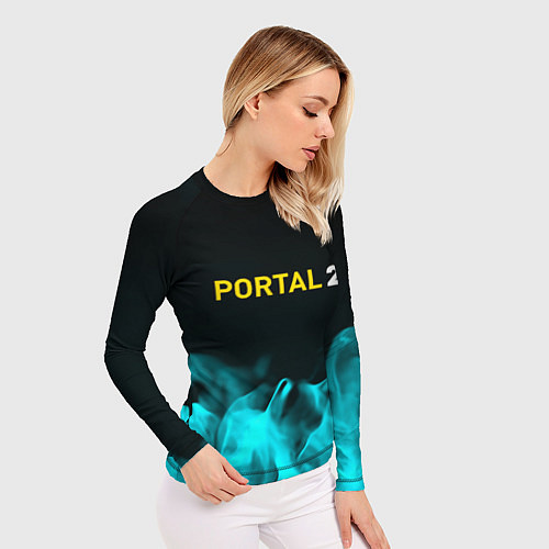 Женский рашгард Portal fire blue / 3D-принт – фото 3