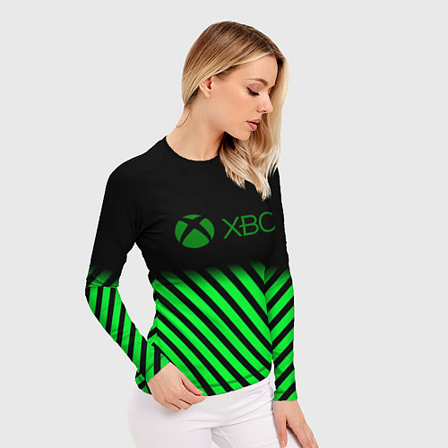 Женский рашгард Xbox line green / 3D-принт – фото 3