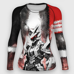 Рашгард женский Боевой киборг в белой броне, цвет: 3D-принт